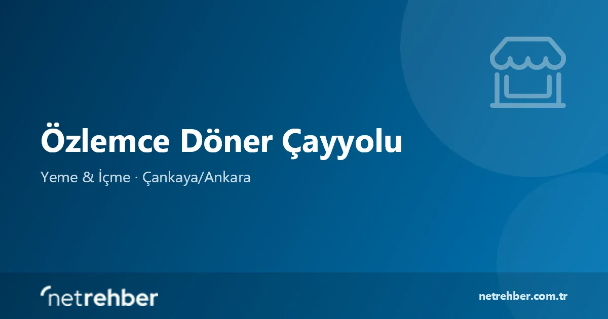 Özlemce Döner Çayyolu kapak görseli