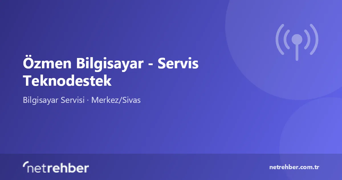 Özmen Bilgisayar - Servis Teknodestek kapak görseli