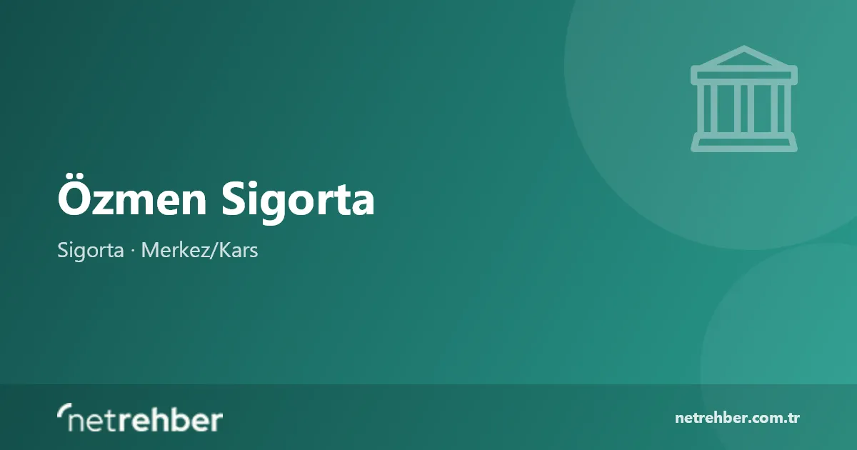 Özmen Sigorta kapak görseli