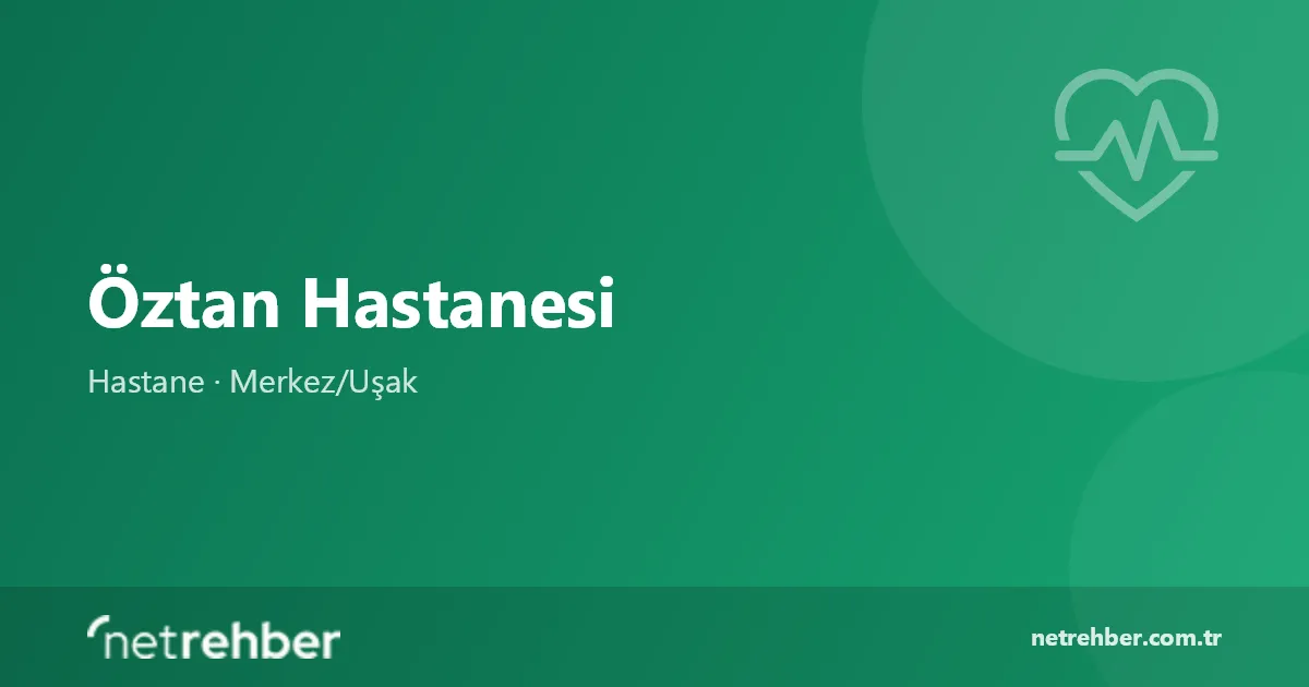 Öztan Hastanesi kapak görseli