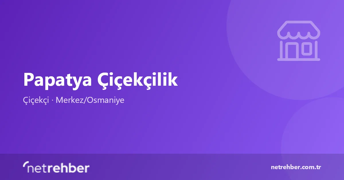 Papatya Çiçekçilik kapak görseli