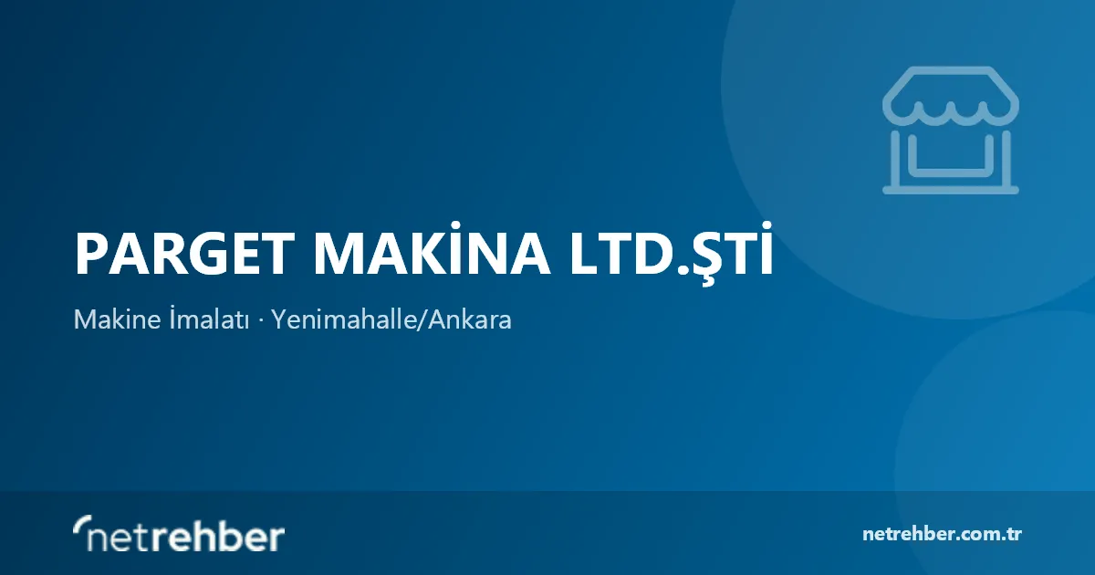 Parget Makina Ltd.Şti kapak görseli