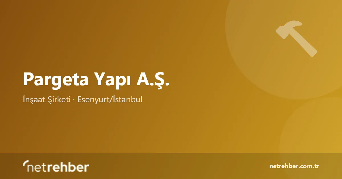 Pargeta Yapı A.Ş. kapak görseli