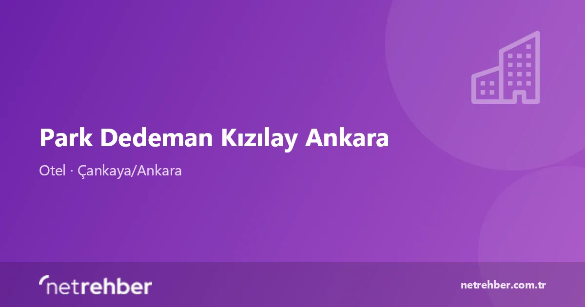 Park Dedeman Kızılay Ankara kapak görseli