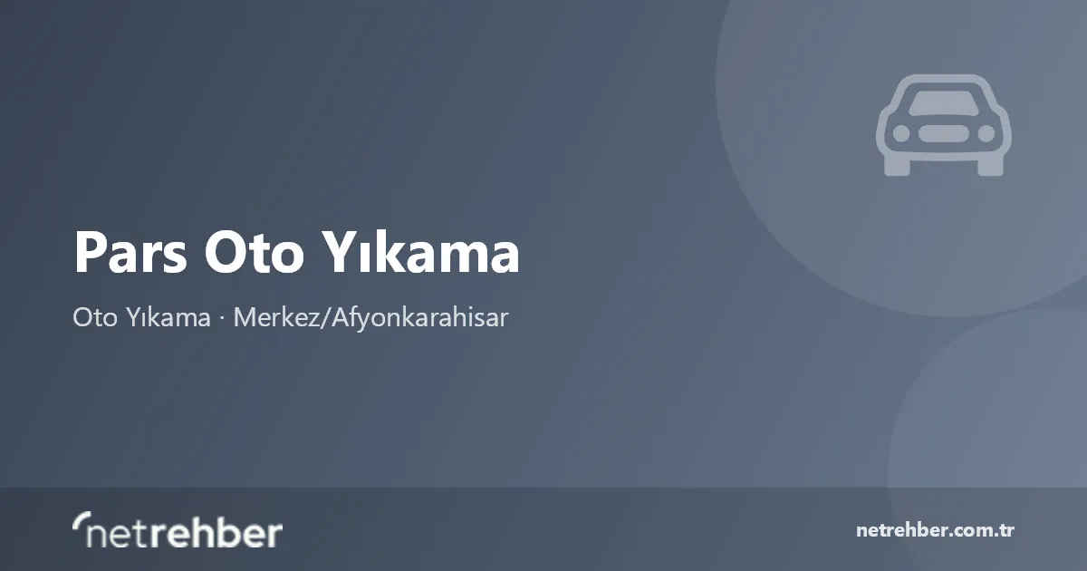 Pars Oto Yıkama kapak görseli