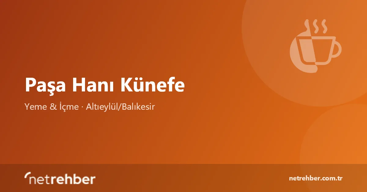 Paşa Hanı Künefe kapak görseli
