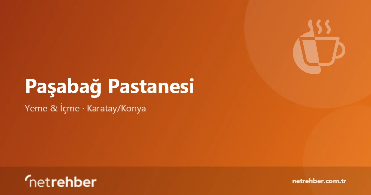 Paşabağ Pastanesi kapak görseli