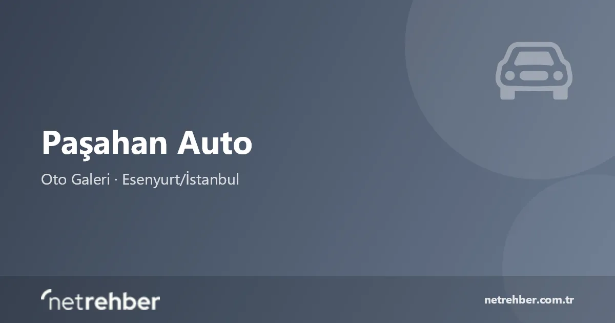 Paşahan Auto kapak görseli