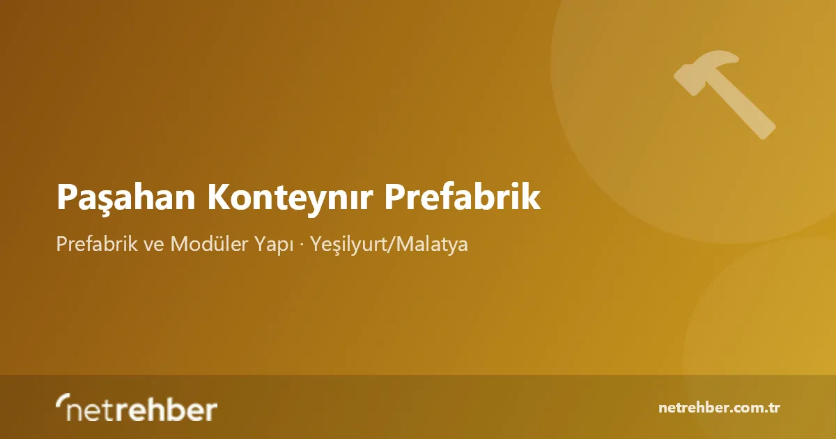 Paşahan Konteynır Prefabrik kapak görseli