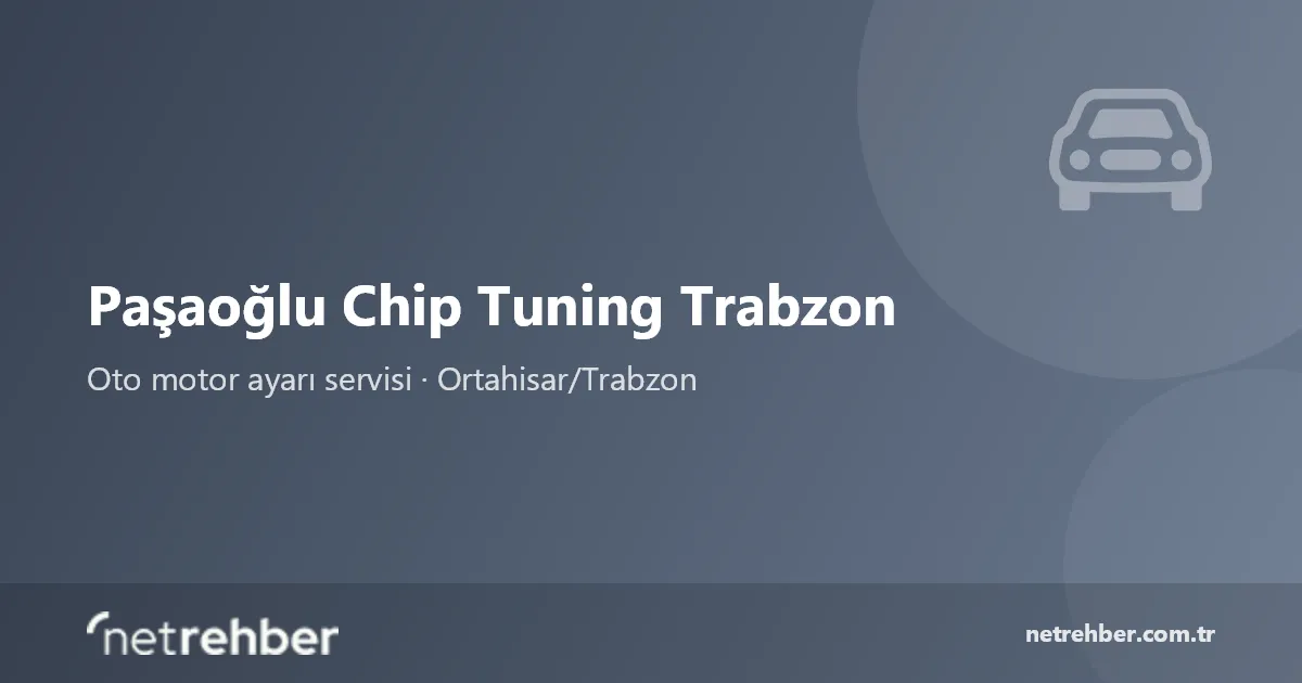 Paşaoğlu Chip Tuning Trabzon kapak görseli