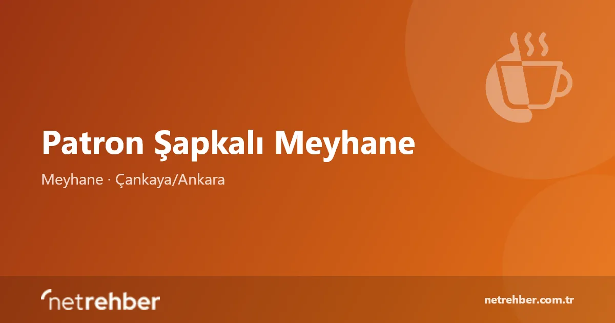Patron Şapkalı Meyhane kapak görseli