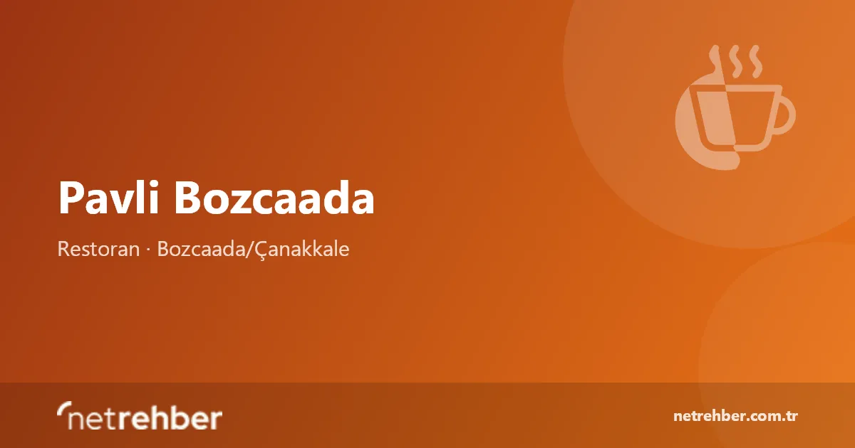 Pavli Bozcaada kapak görseli