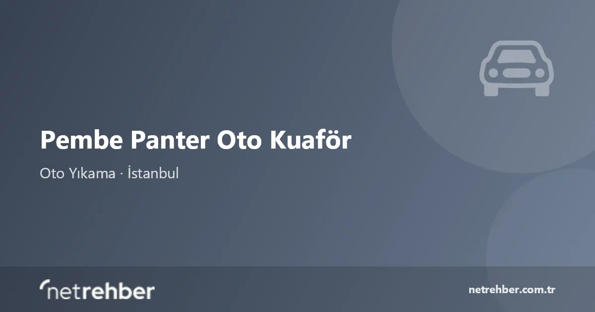 Pembe Panter Oto Kuaför kapak görseli