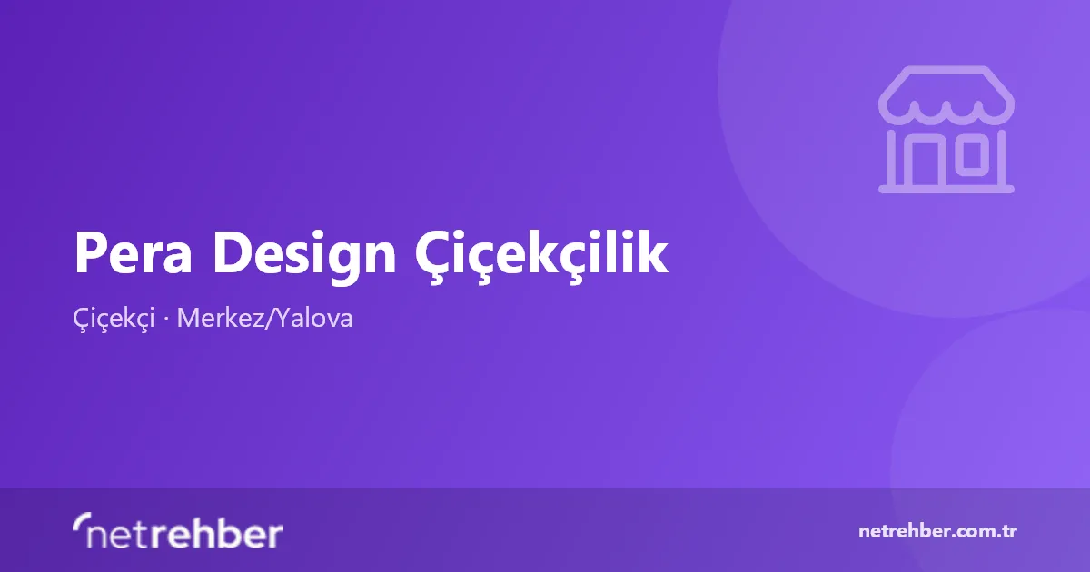 Pera Design Çiçekçilik kapak görseli