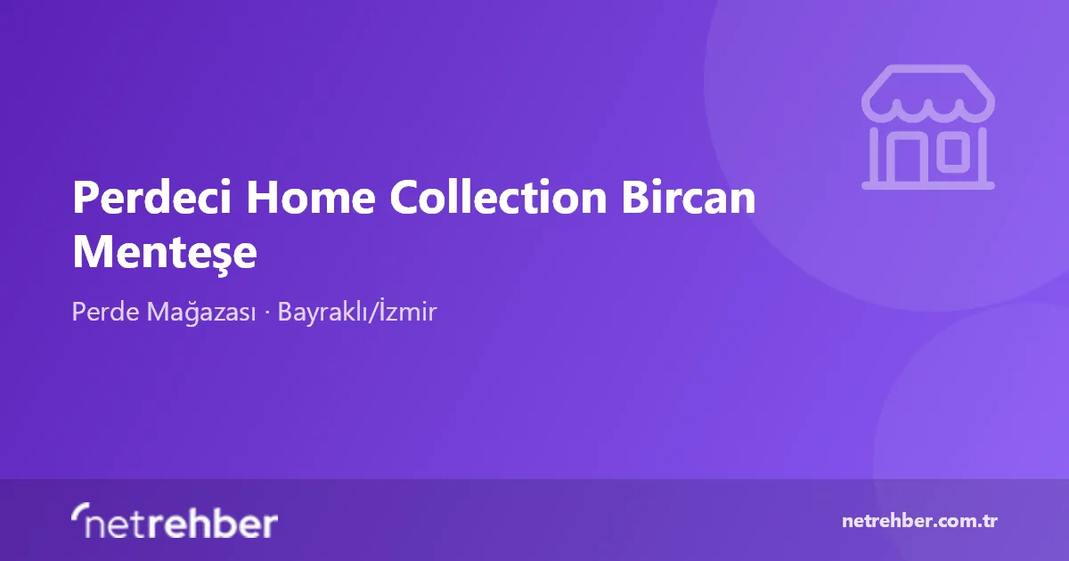 Perdeci Home Collection Bircan Menteşe kapak görseli
