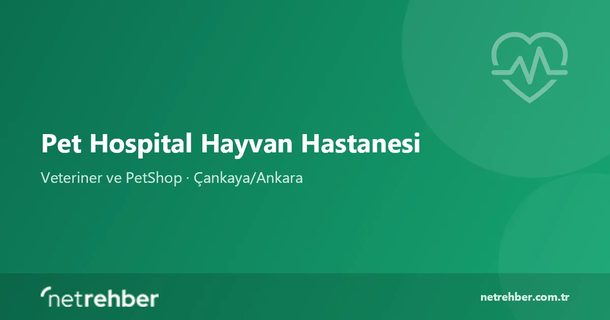 Pet Hospital Hayvan Hastanesi kapak görseli