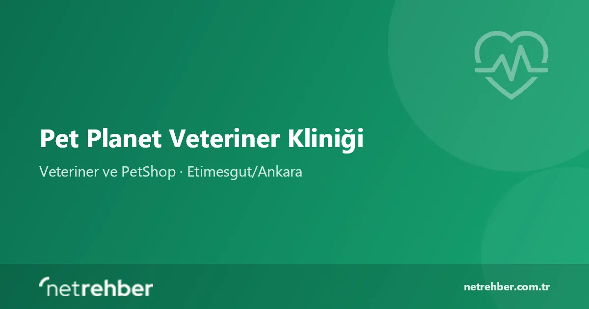 Pet Planet Veteriner Kliniği kapak görseli