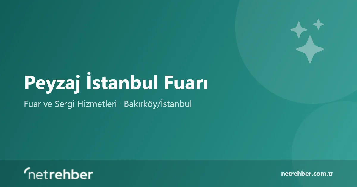 Peyzaj İstanbul Fuarı kapak görseli