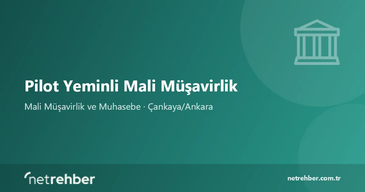 Pilot Yeminli Mali Müşavirlik kapak görseli
