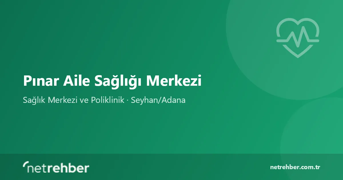 Pınar Aile Sağlığı Merkezi kapak görseli