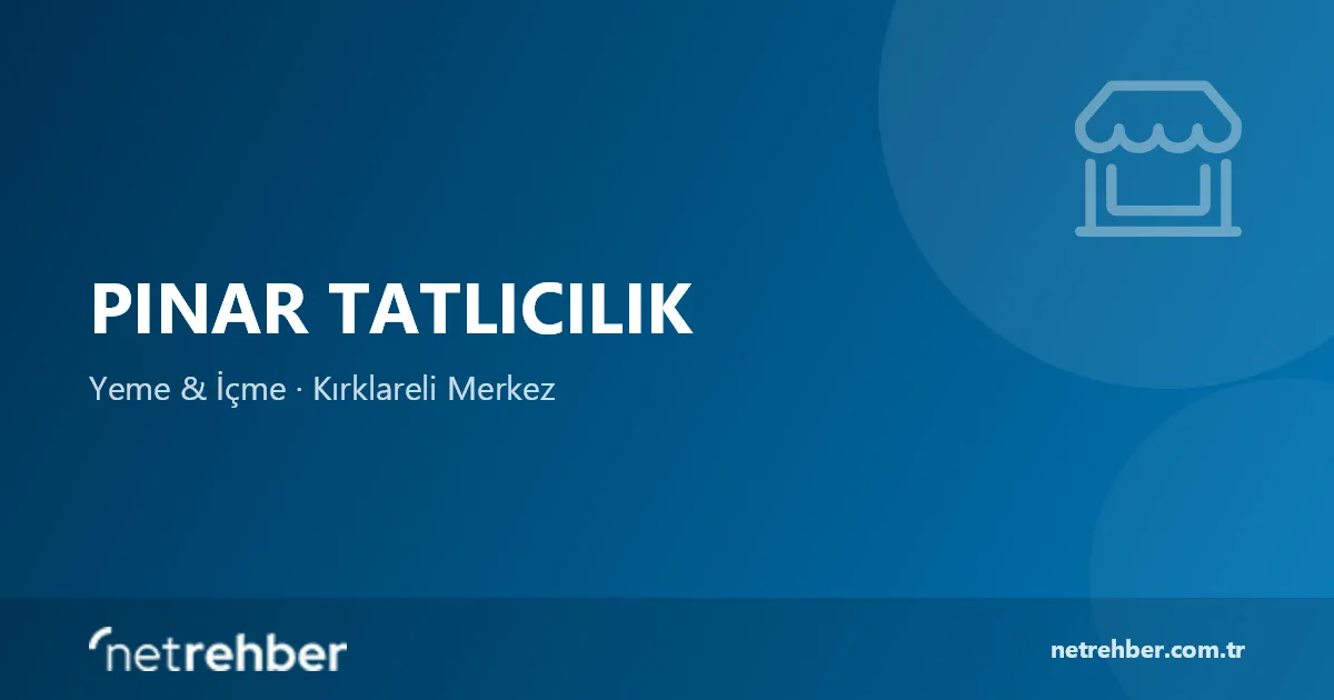 Pınar Tatlıcılık kapak görseli