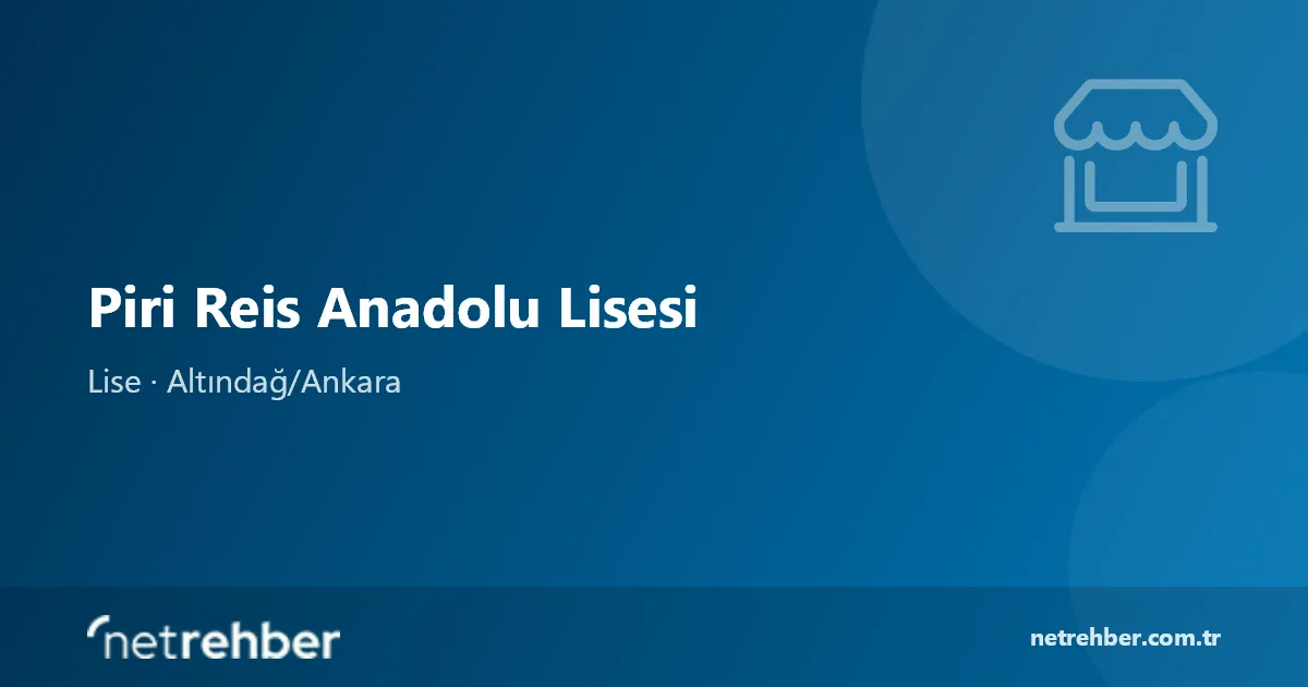 Piri Reis Anadolu Lisesi kapak görseli