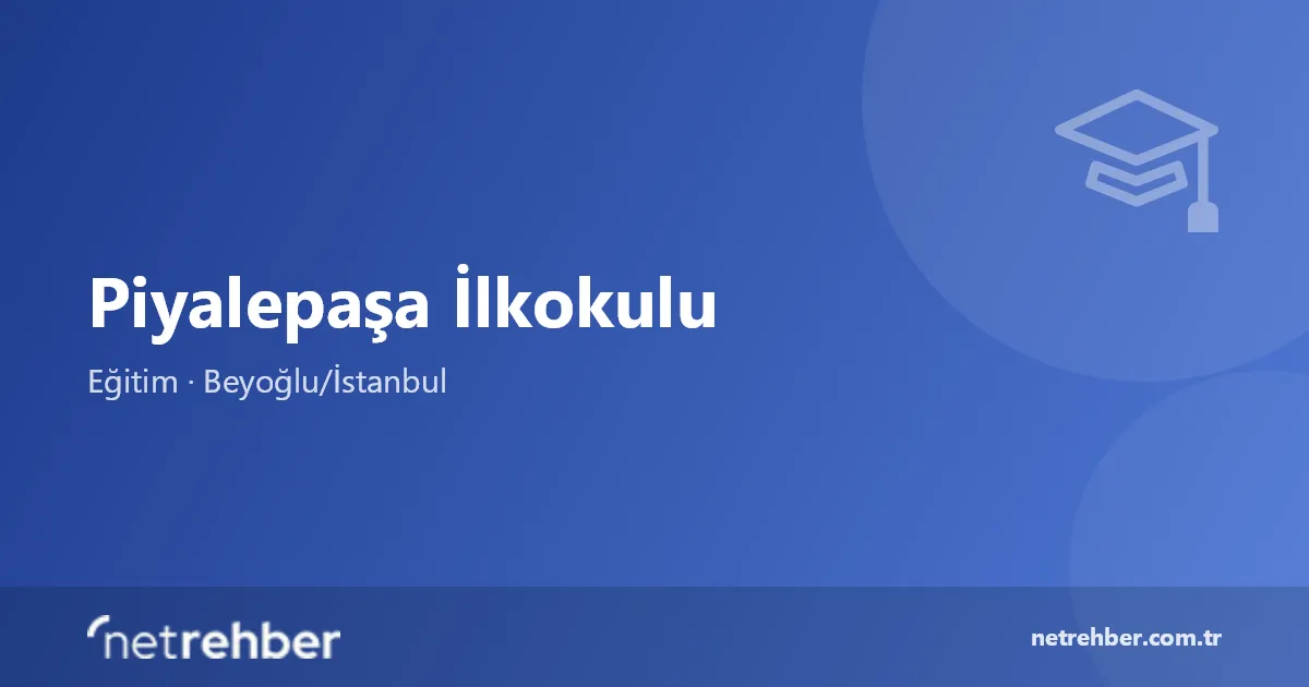 Piyalepaşa İlkokulu kapak görseli