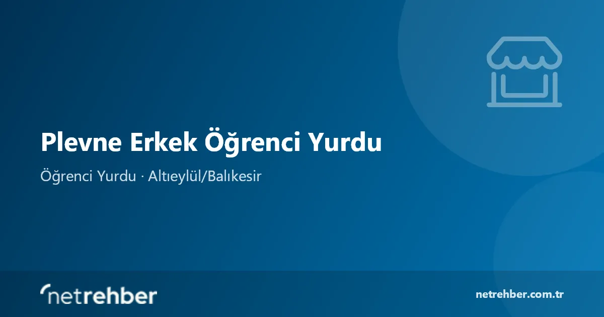 Plevne Erkek Öğrenci Yurdu kapak görseli