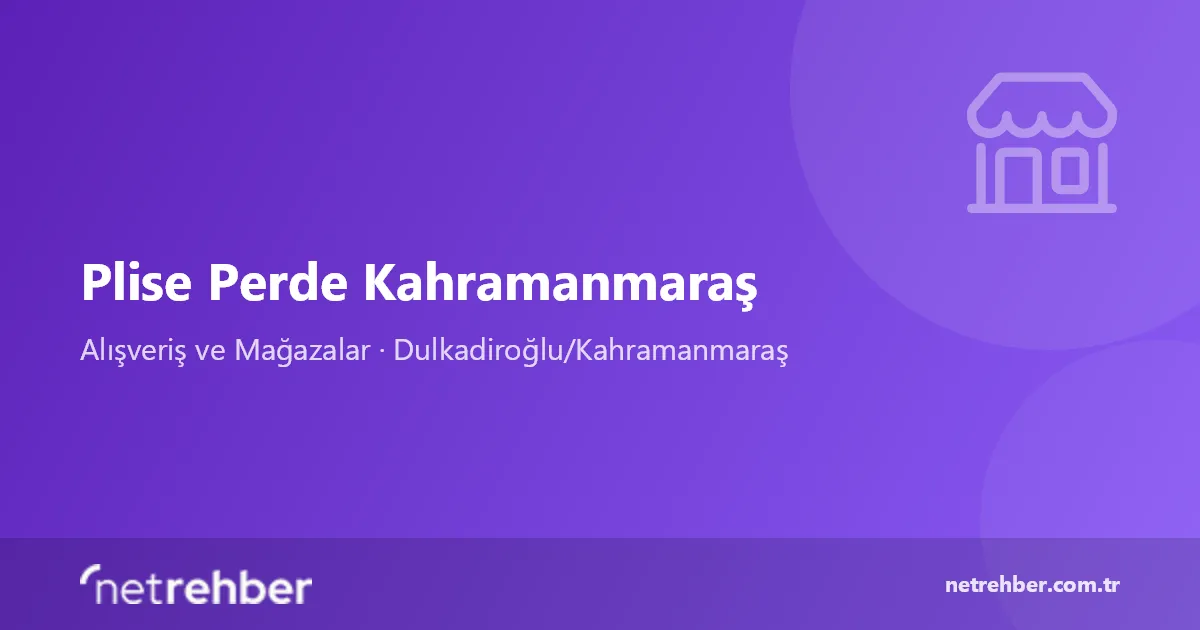 Plise Perde Kahramanmaraş kapak görseli