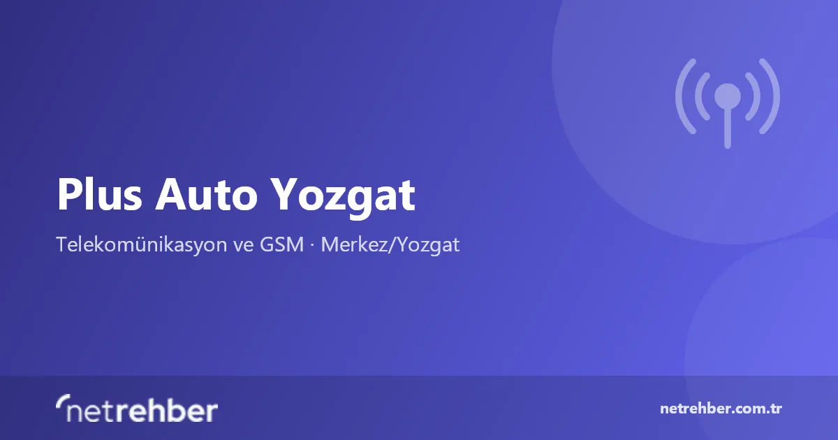 Plus Auto Yozgat kapak görseli