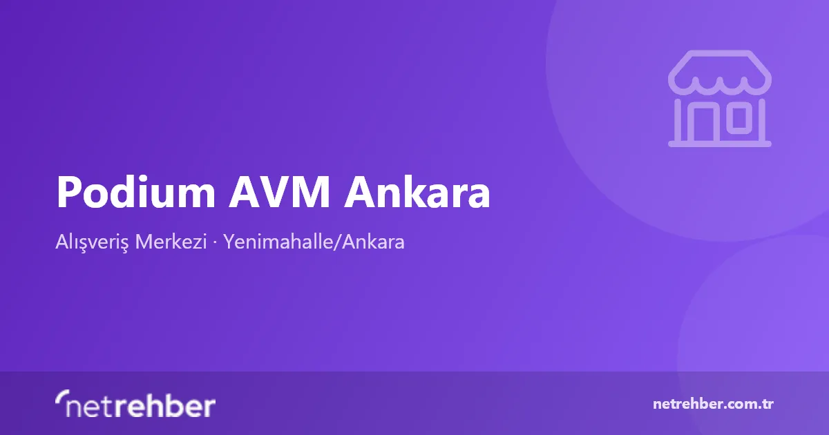 Podium AVM Ankara kapak görseli