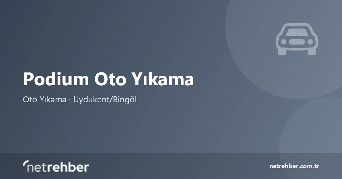 Podium Oto Yıkama kapak görseli