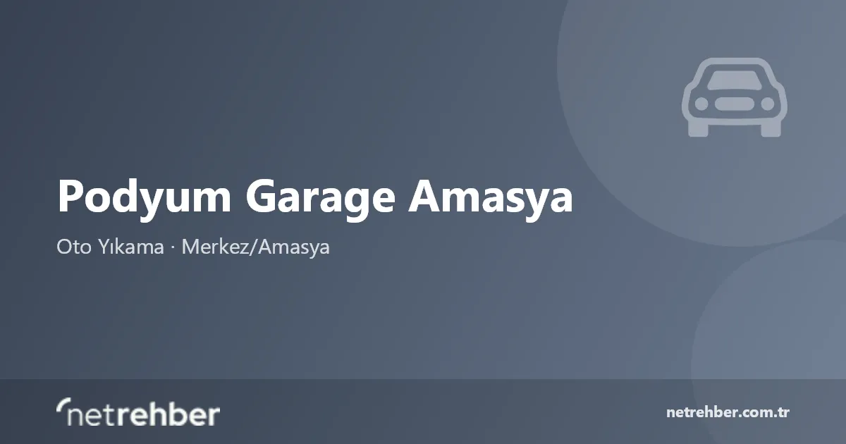 Podyum Garage Amasya kapak görseli