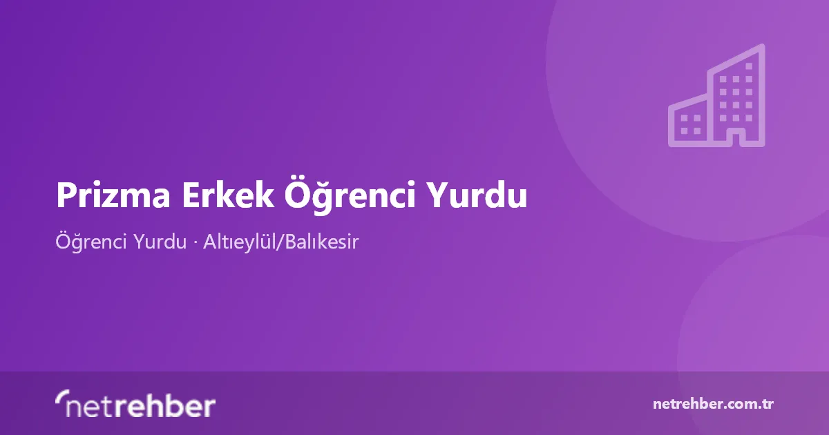 Prizma Erkek Öğrenci Yurdu kapak görseli
