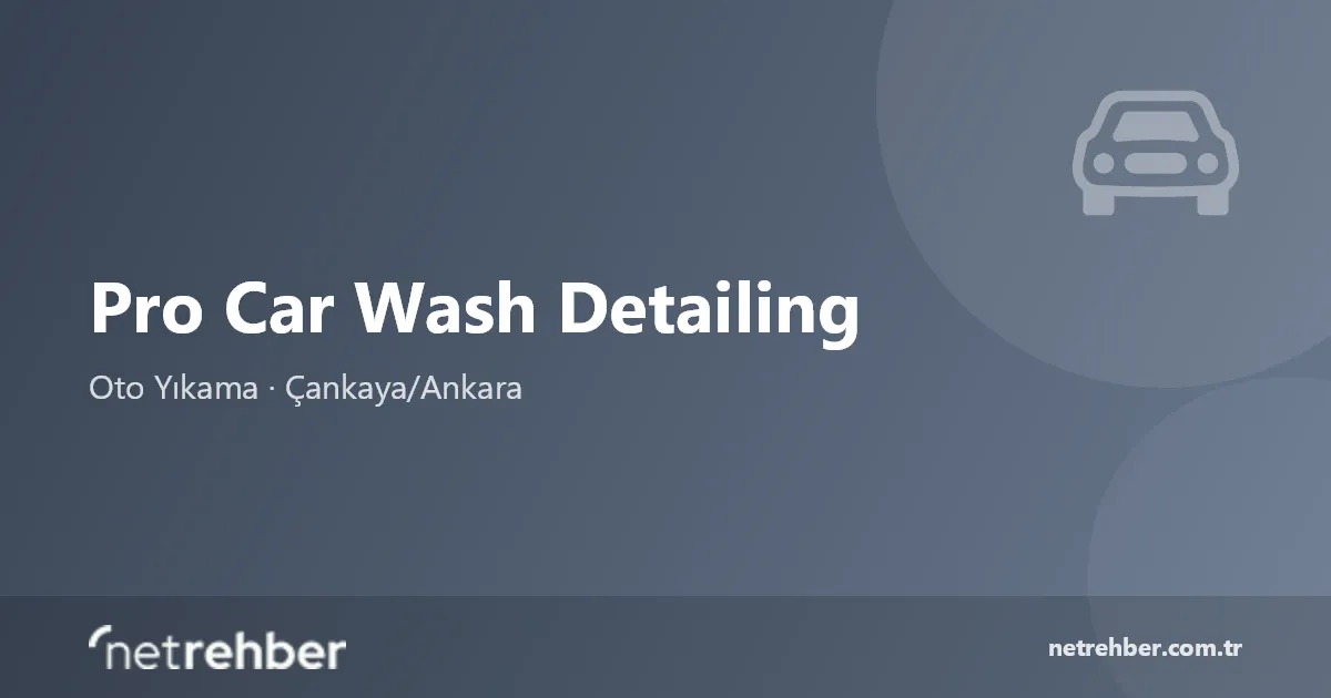 Pro Car Wash Detailing kapak görseli