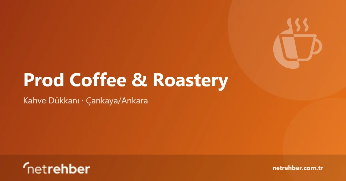 Prod Coffee & Roastery kapak görseli