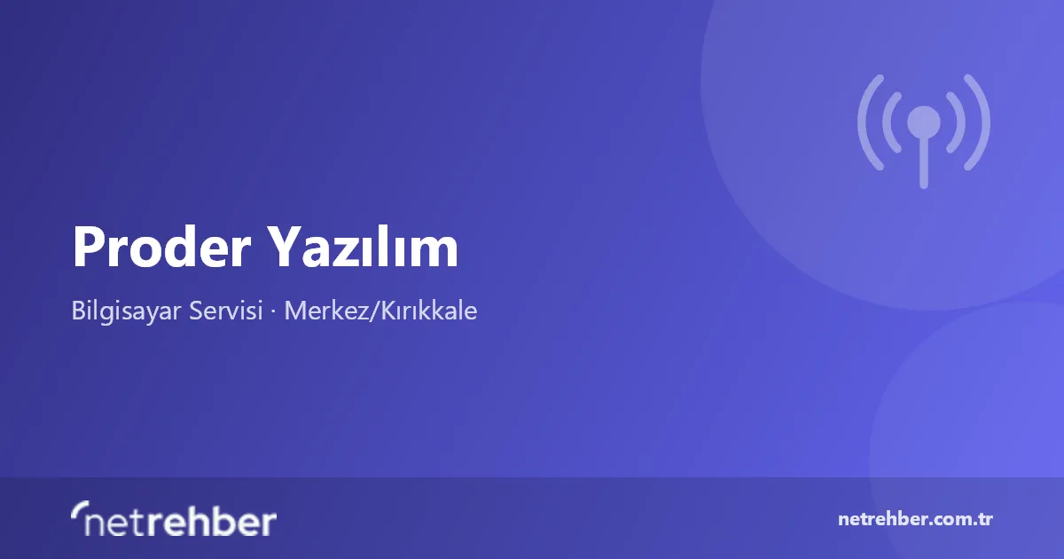 Proder Yazılım kapak görseli