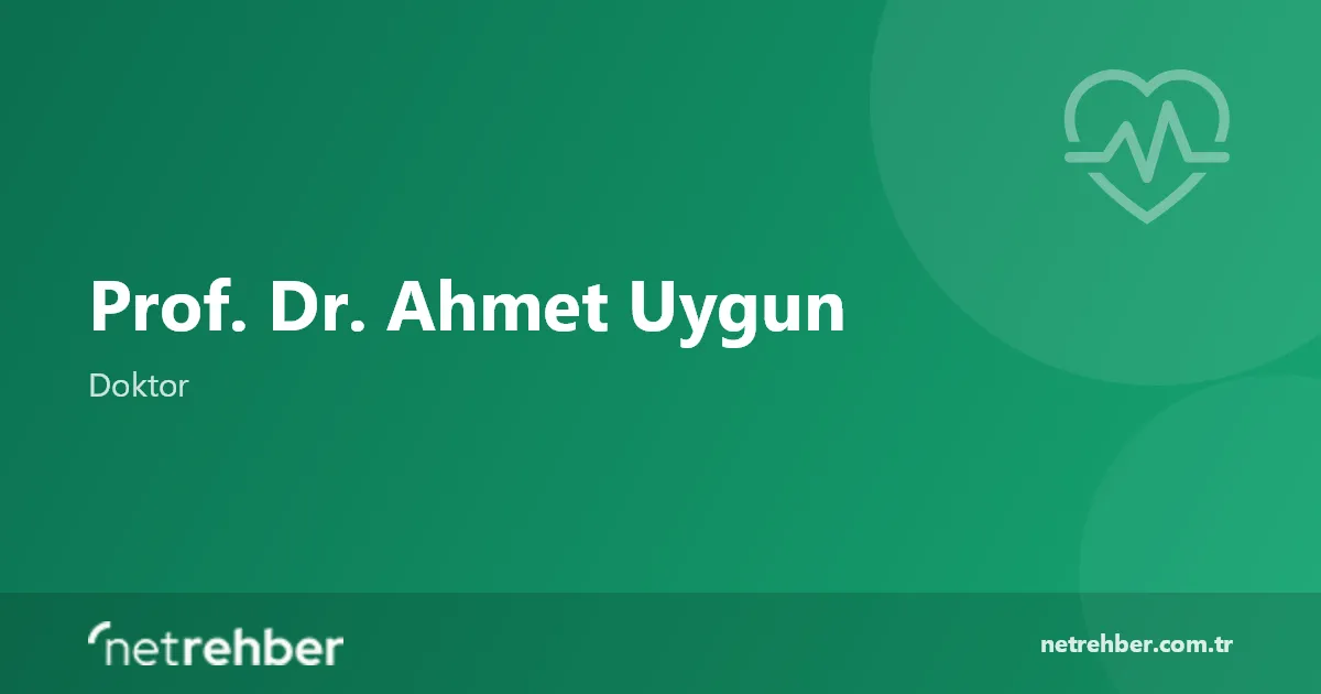 Prof. Dr. Ahmet Uygun kapak görseli