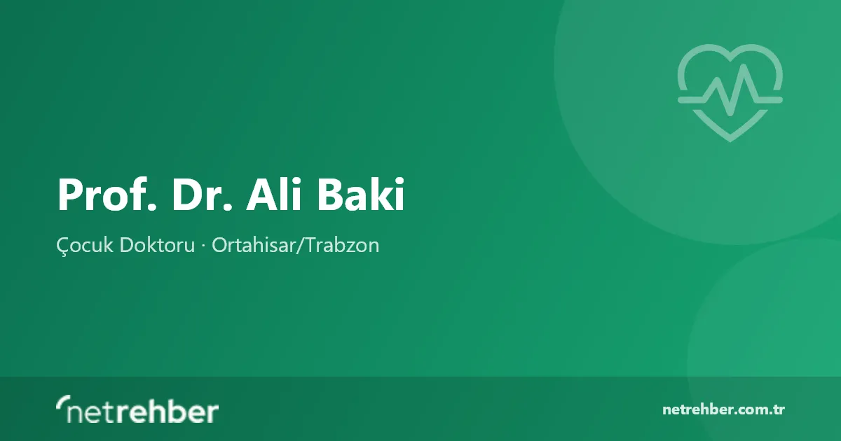 Prof. Dr. Ali Baki kapak görseli