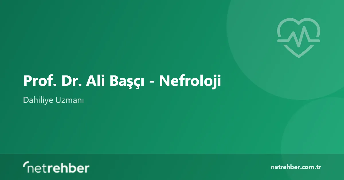 Prof. Dr. Ali Başçı - Nefroloji kapak görseli