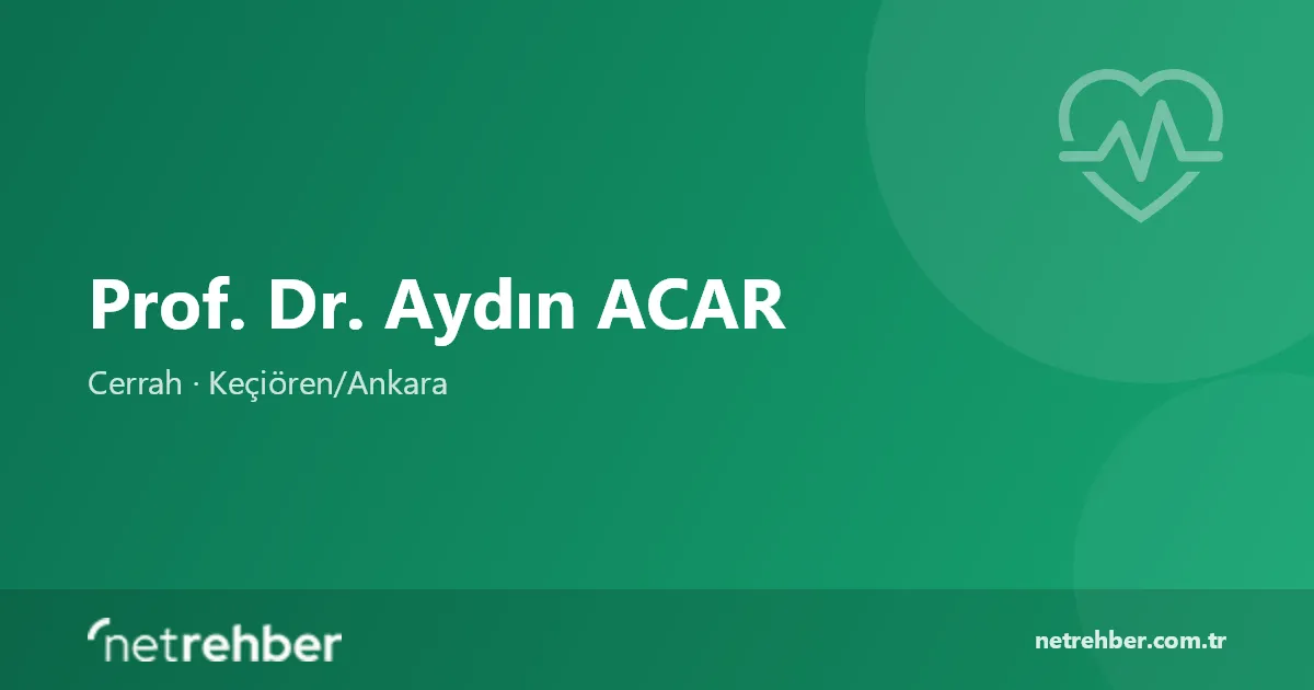 Prof. Dr. Aydın ACAR kapak görseli