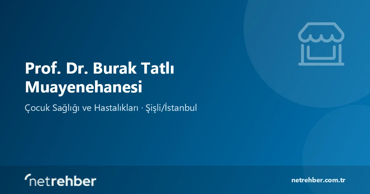 Prof. Dr. Burak Tatlı Muayenehanesi kapak görseli