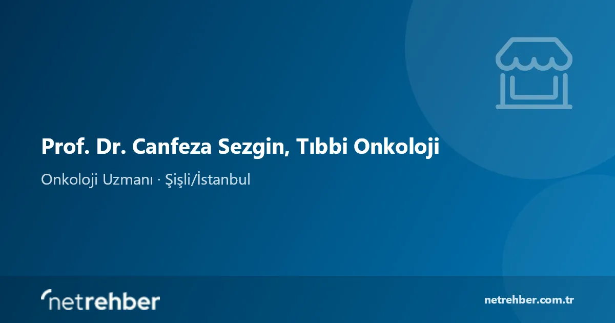 Prof. Dr. Canfeza Sezgin, Tıbbi Onkoloji kapak görseli
