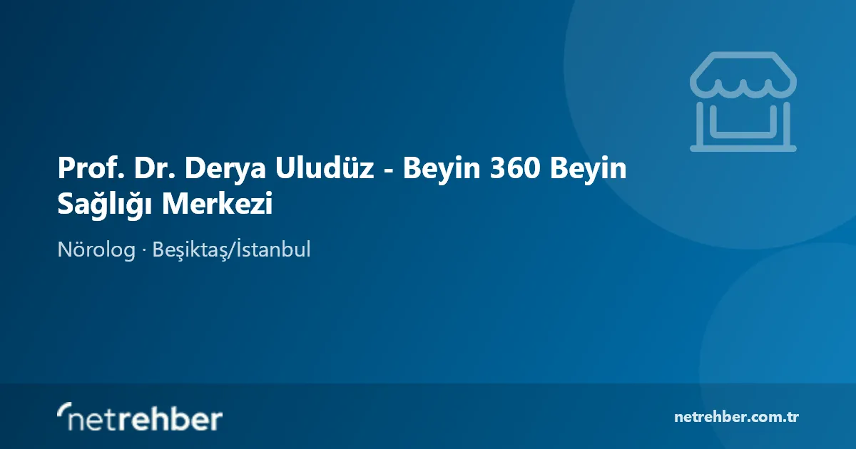 Prof. Dr. Derya Uludüz - Beyin 360 Beyin Sağlığı Merkezi kapak görseli