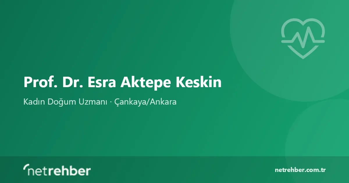 Prof. Dr. Esra Aktepe Keskin kapak görseli