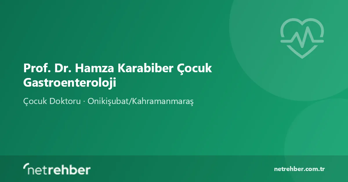 Prof. Dr. Hamza Karabiber Çocuk Gastroenteroloji kapak görseli