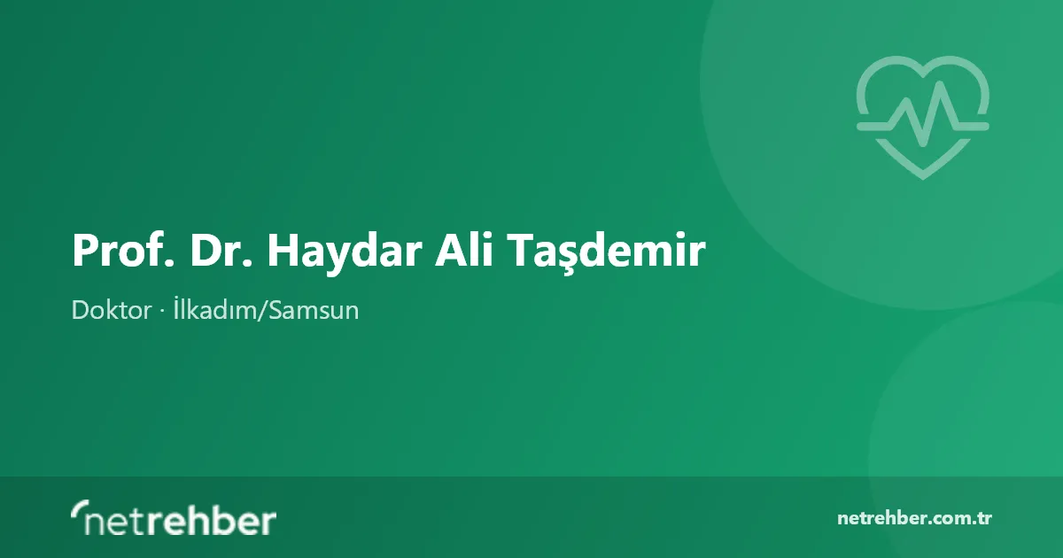 Prof. Dr. Haydar Ali Taşdemir kapak görseli