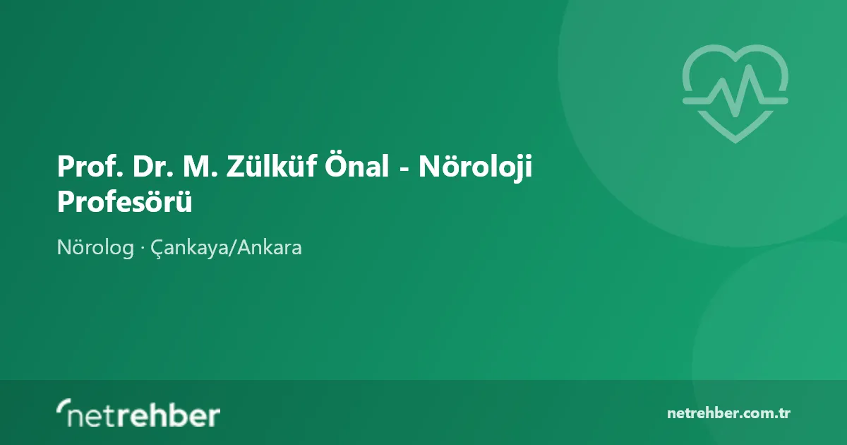 Prof. Dr. M. Zülküf Önal - Nöroloji Profesörü kapak görseli