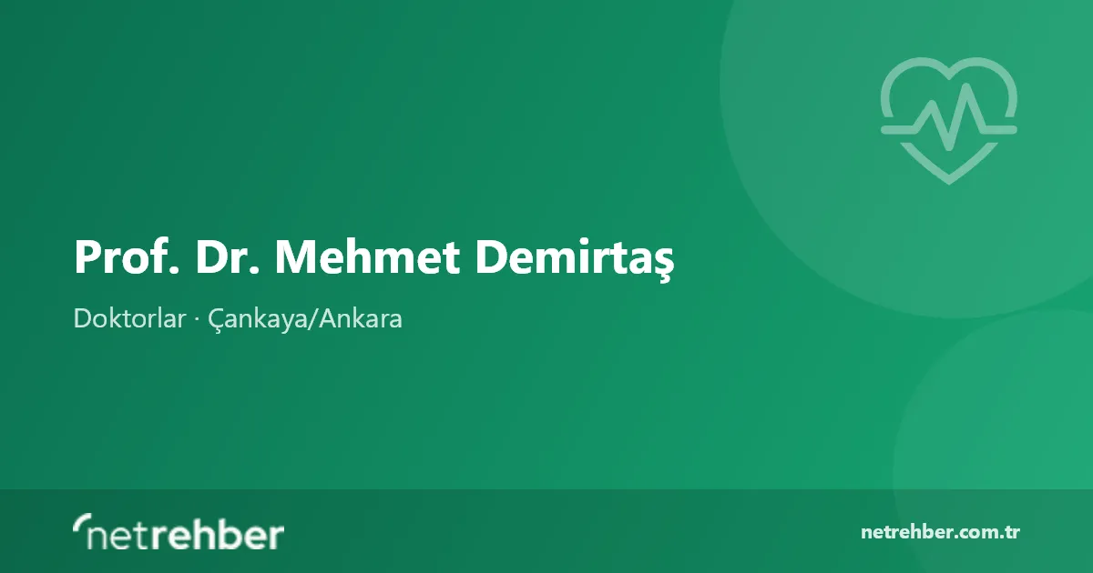 Prof. Dr. Mehmet Demirtaş kapak görseli