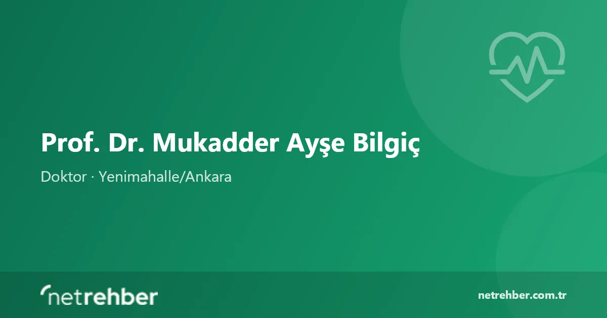 Prof. Dr. Mukadder Ayşe Bilgiç kapak görseli